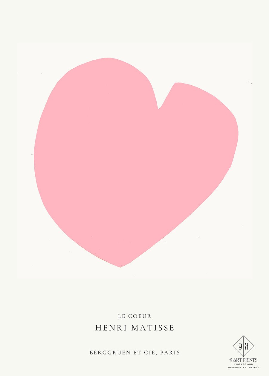 Henri Matisse 'The Heart' Giclée Art Print: Mid - Century Modern Pink - 9ArtPrints