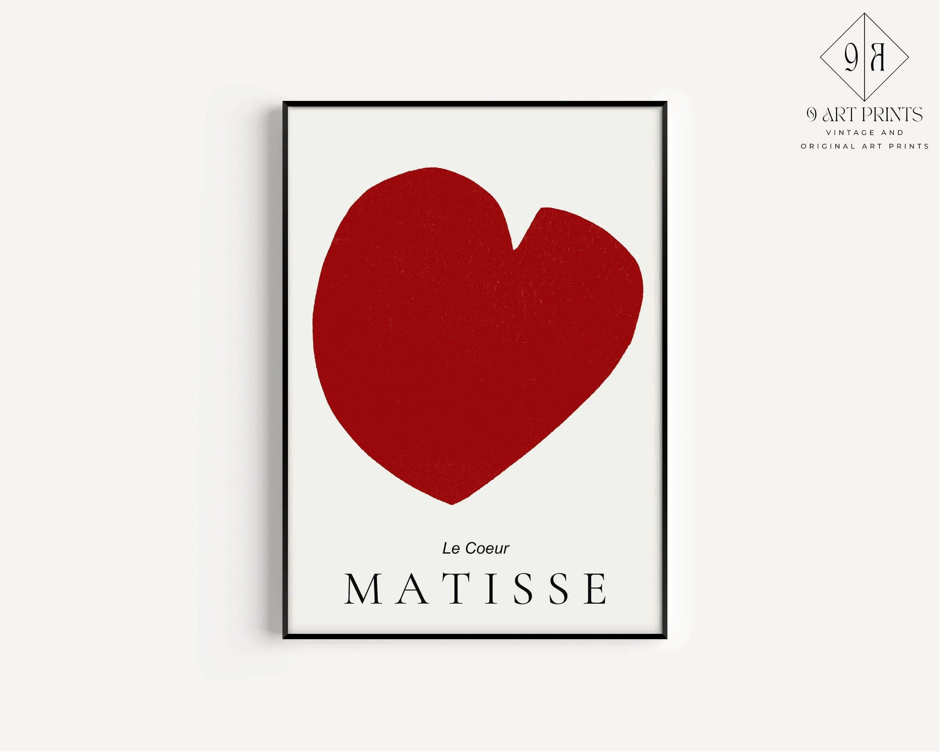 Henri Matisse - The Heart (Le Coeur) | Famous Art in Red (available framed or unframed) - 9ArtPrints