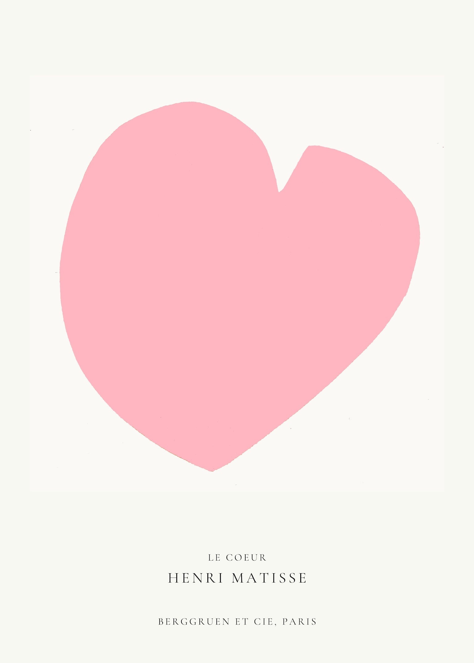 Henri Matisse — The Heart (Le Coeur) | Papiers Découpés in Pink - 9ArtPrints