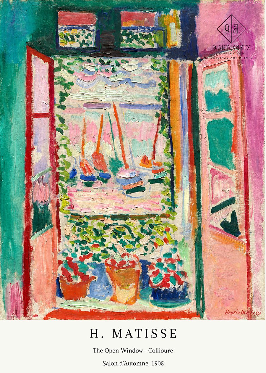 Henri Matisse - The Open Window Collioure | Famous Painting (available handframed or unframed) - 9ArtPrints