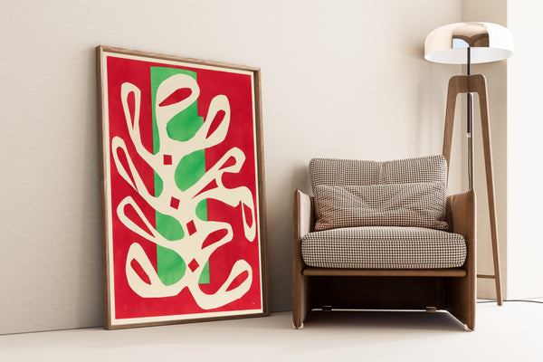 Henri Matisse — White Algae on Red and Green Ground | Papiers Découpés Fine Art Print