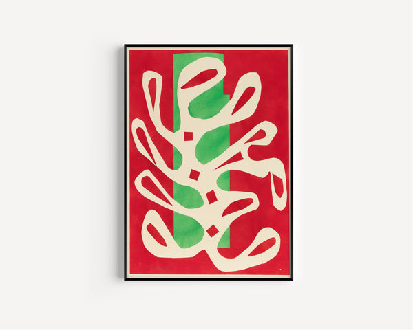 Henri Matisse — White Algae on Red and Green Ground | Papiers Découpés Fine Art Print