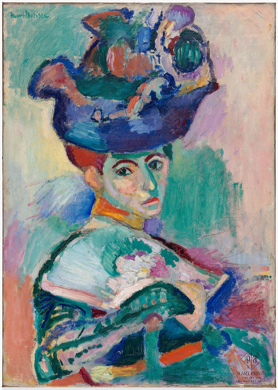 Henri Matisse - Woman with a Hat | Famous Art Madame Matisse (available handframed or unframed) - 9ArtPrints