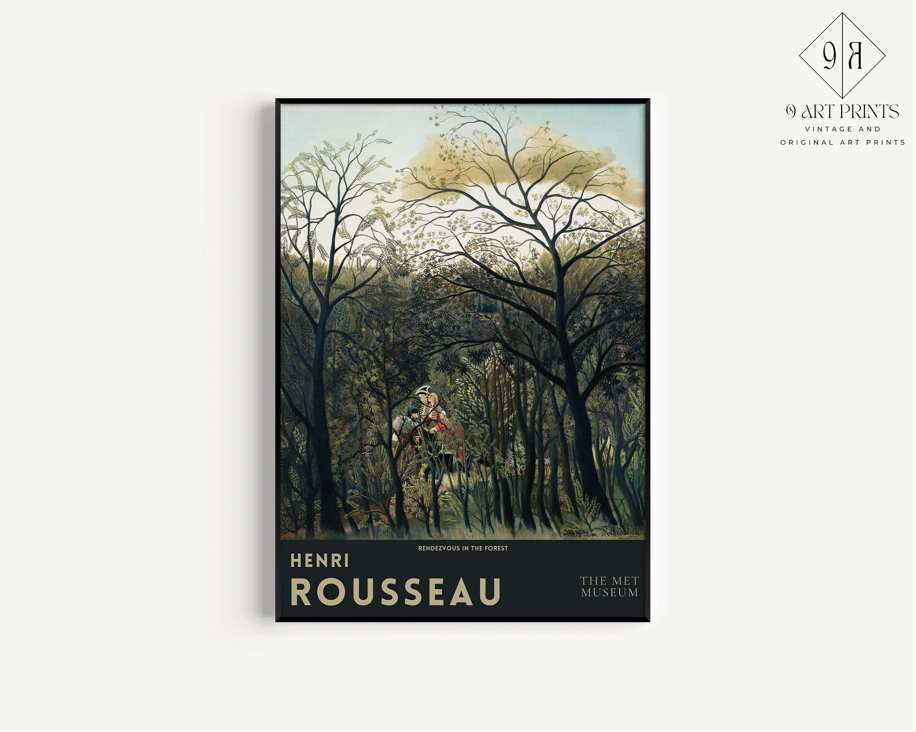 Henri Rousseau - Rendezvous in the Jungle | Famous Art (available framed or unframed) - 9ArtPrints