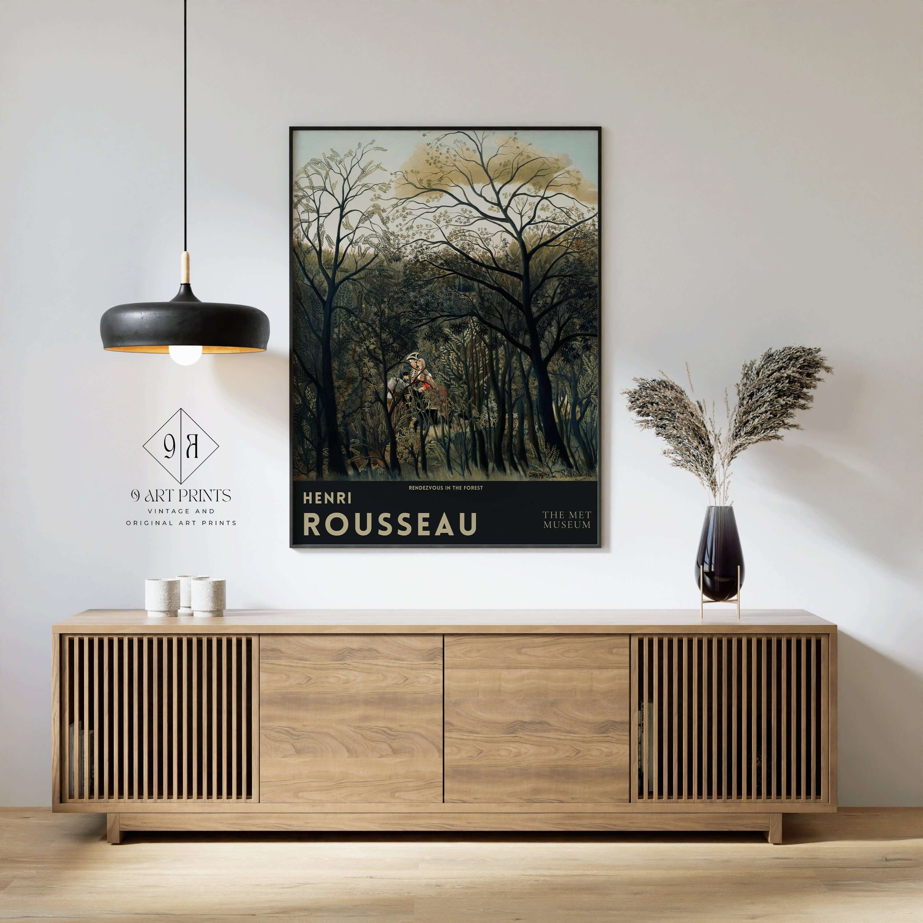 Henri Rousseau - Rendezvous in the Jungle | Famous Art (available framed or unframed) - 9ArtPrints