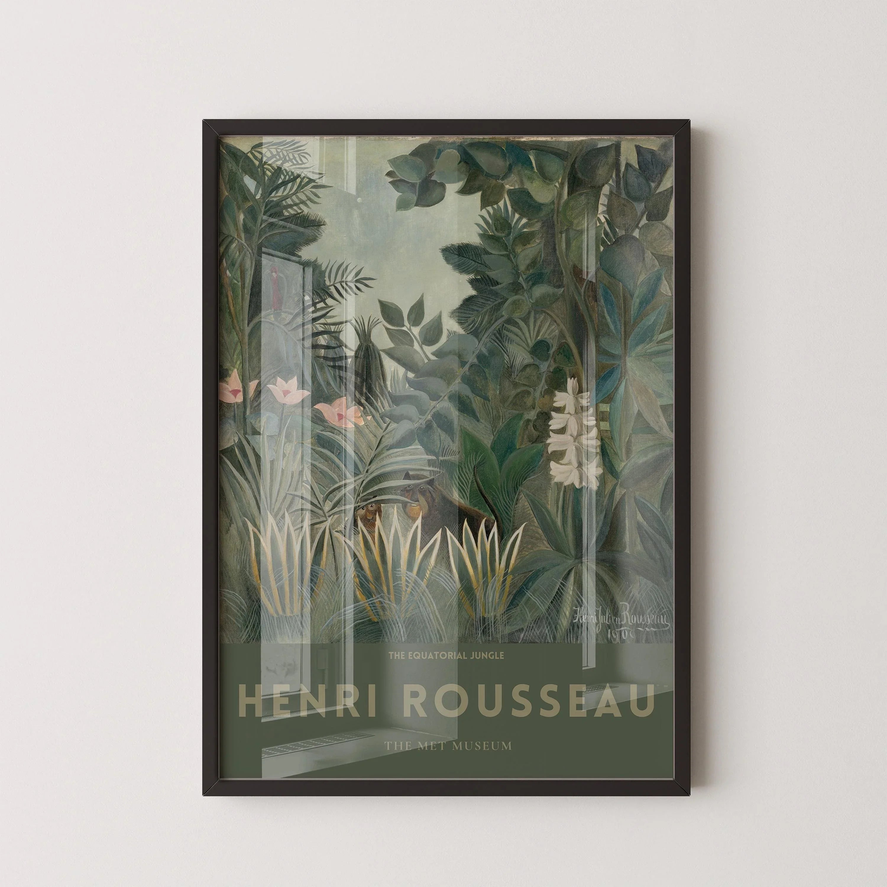 Henri Rousseau - The EQUATORIAL JUNGLE | Famous Art (available handframed or unframed) - 9ArtPrints
