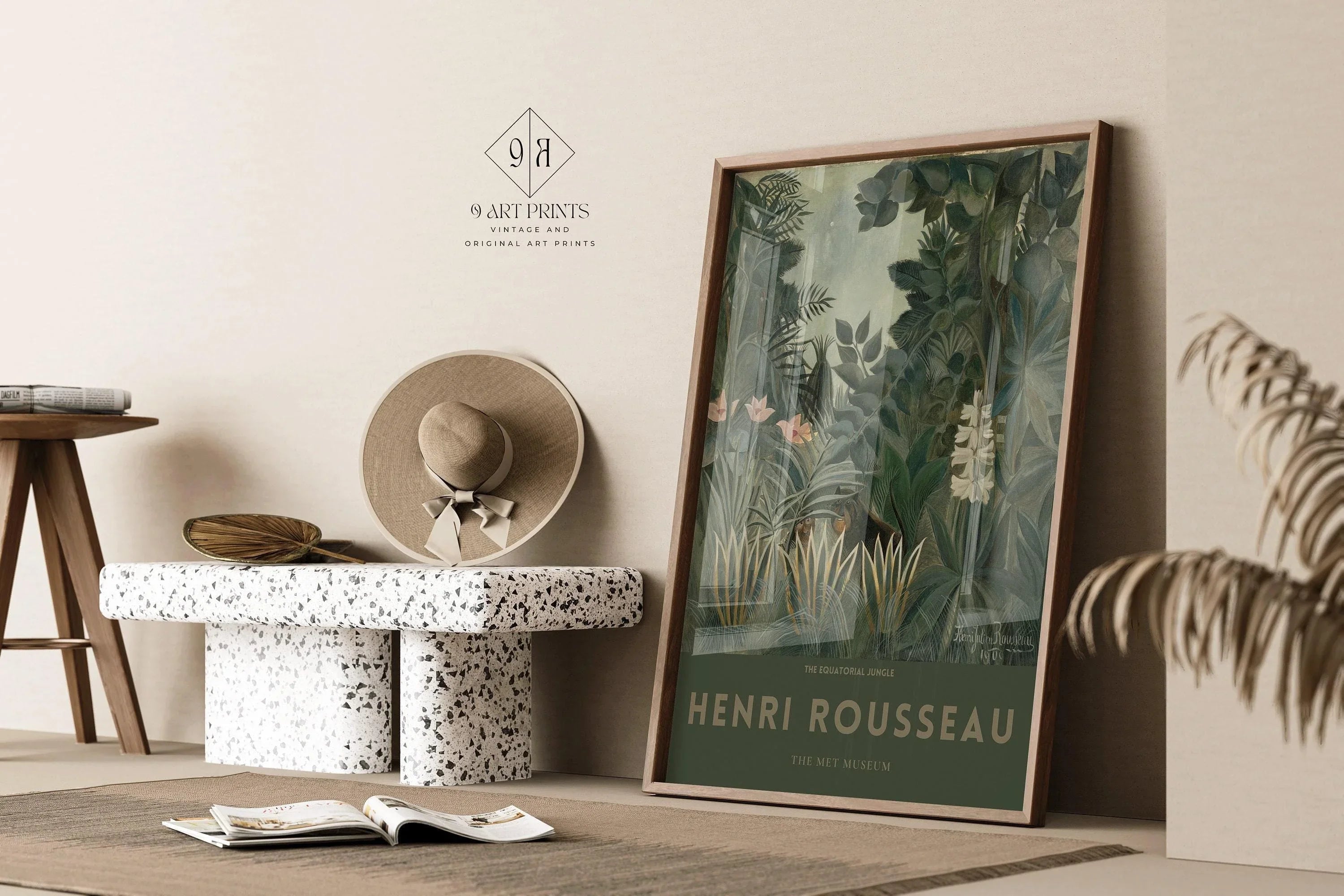Henri Rousseau - The EQUATORIAL JUNGLE | Famous Art (available handframed or unframed) - 9ArtPrints
