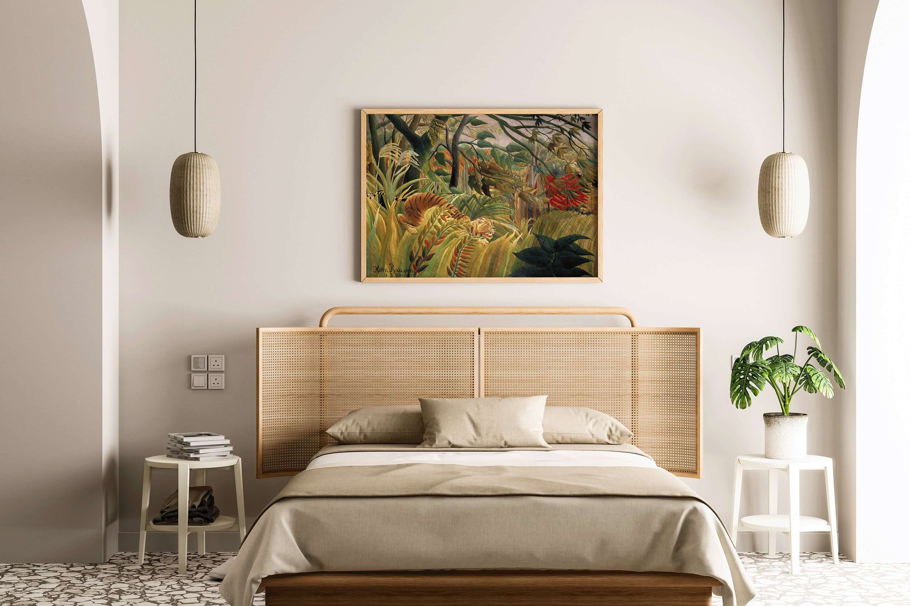 Henri Rousseau - Tiger in a Tropical Jungle | Famous Art (available framed or unframed) - 9ArtPrints