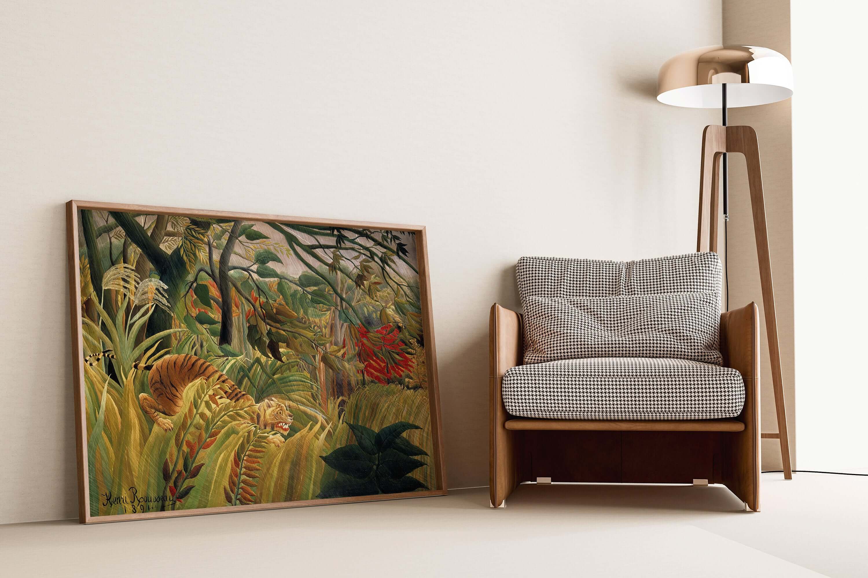 Henri Rousseau - Tiger in a Tropical Jungle | Famous Art (available framed or unframed) - 9ArtPrints