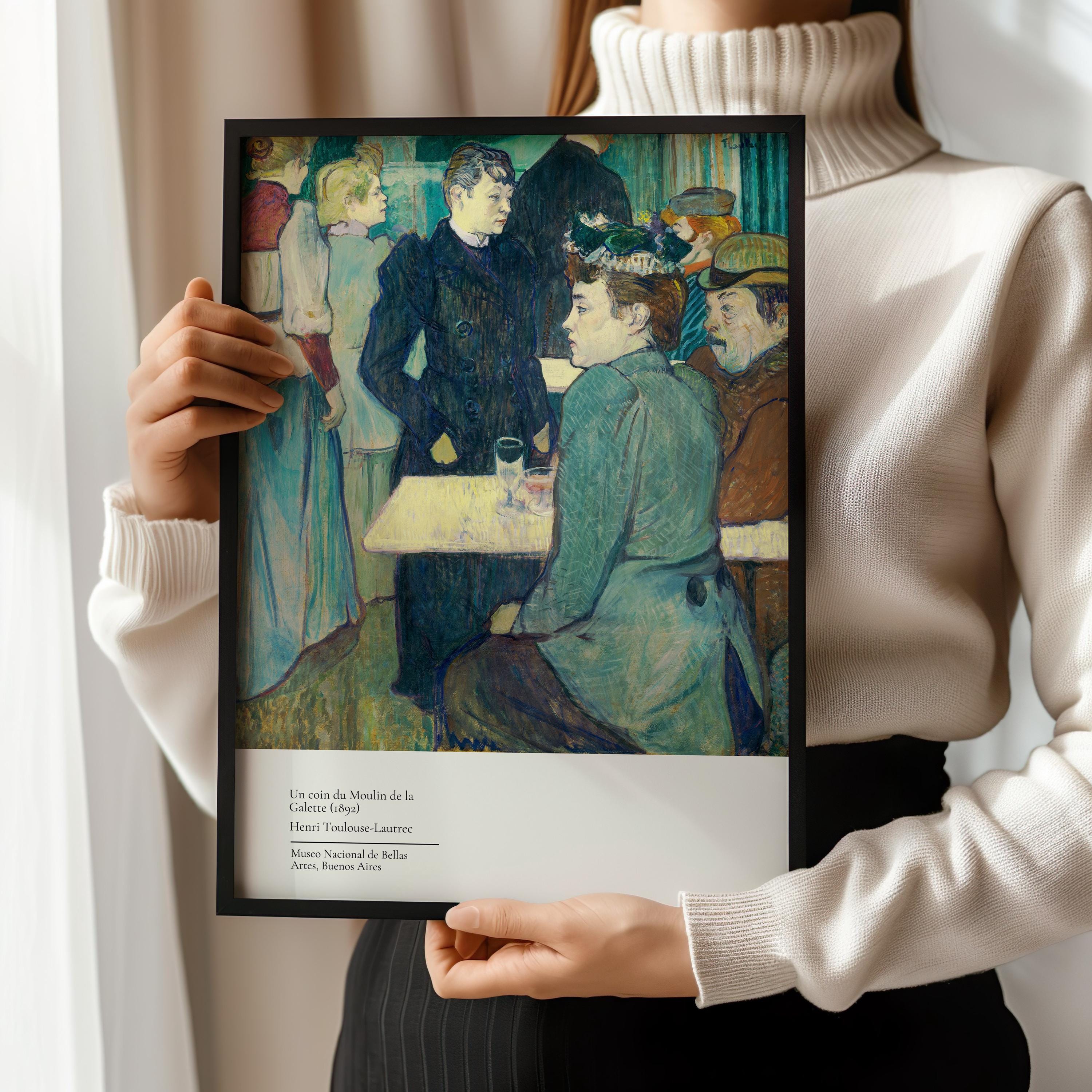 Henri Toulouse Lautrec - Au Coin du Moulin de la Galette | Famous Art Museum Exhibition Poster (available handframed or unframed) - 9ArtPrints