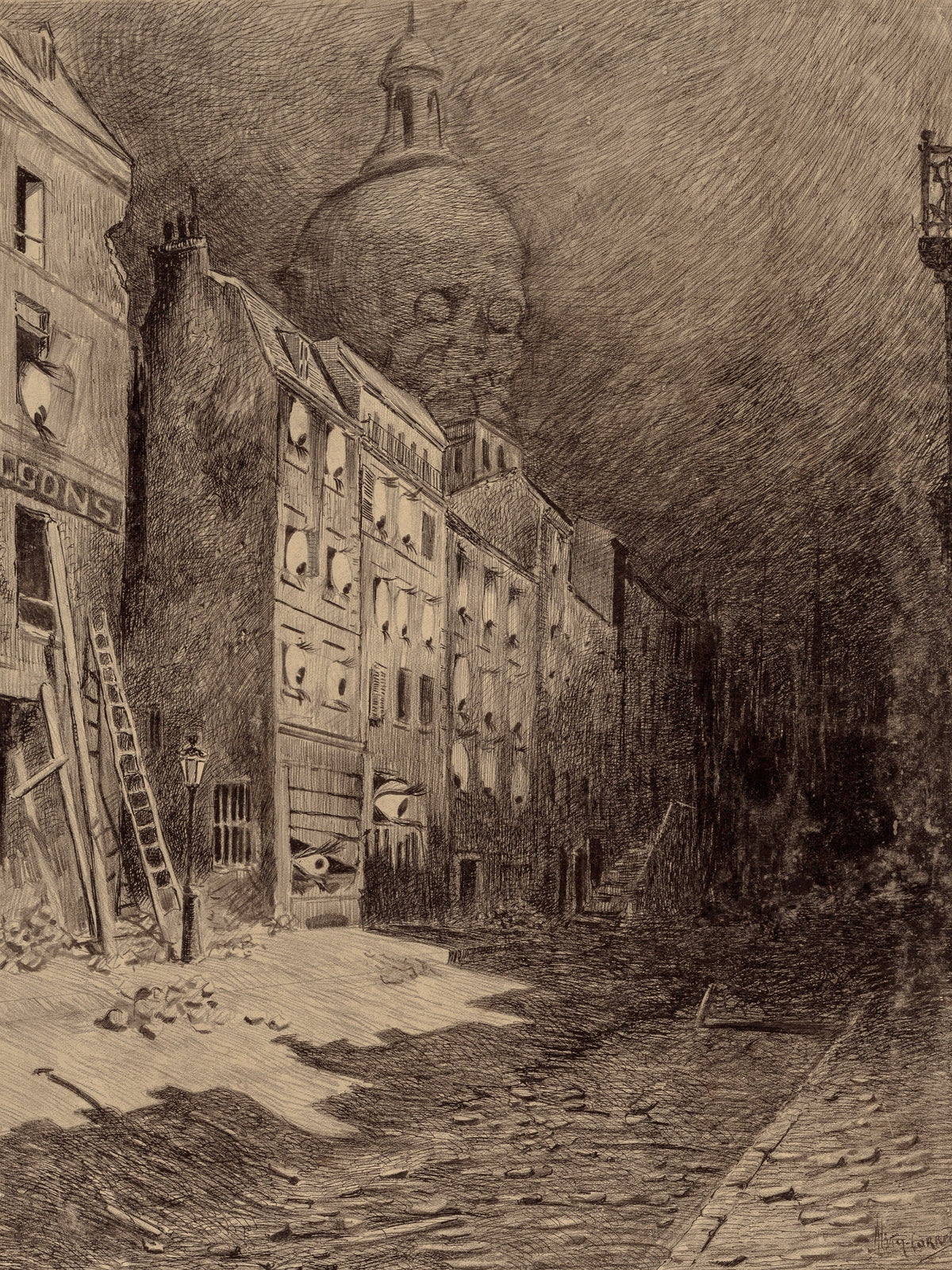 Henrique Alvim Corrêa — Abandoned London (1906) | Science Fiction Illustration Print - 9ArtPrints