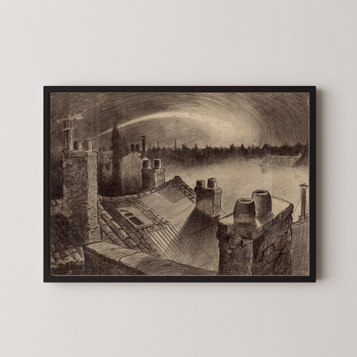 Henrique Alvim Corrêa — Falling Star (1906) | Science Fiction Illustration Print - 9ArtPrints