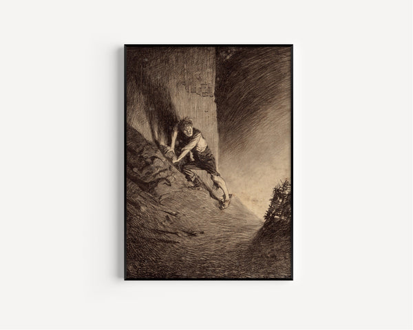 Henrique Alvim Corrêa — Frightened Human (1906) | Science Fiction Illustration Print