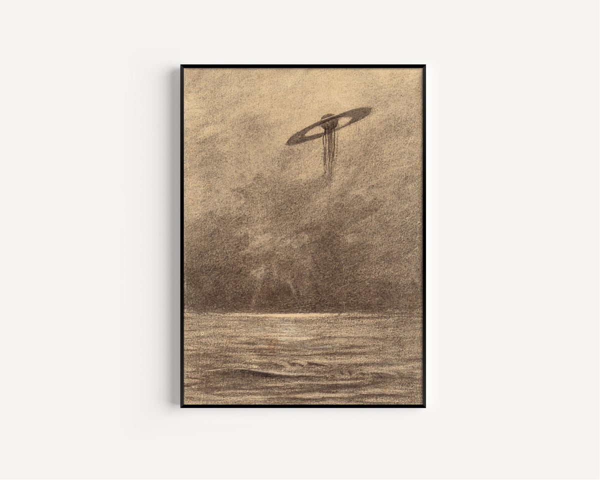 Henrique Alvim Corrêa — Martian Flying Machine (1906) | Science Fiction Illustration Print - 9ArtPrints