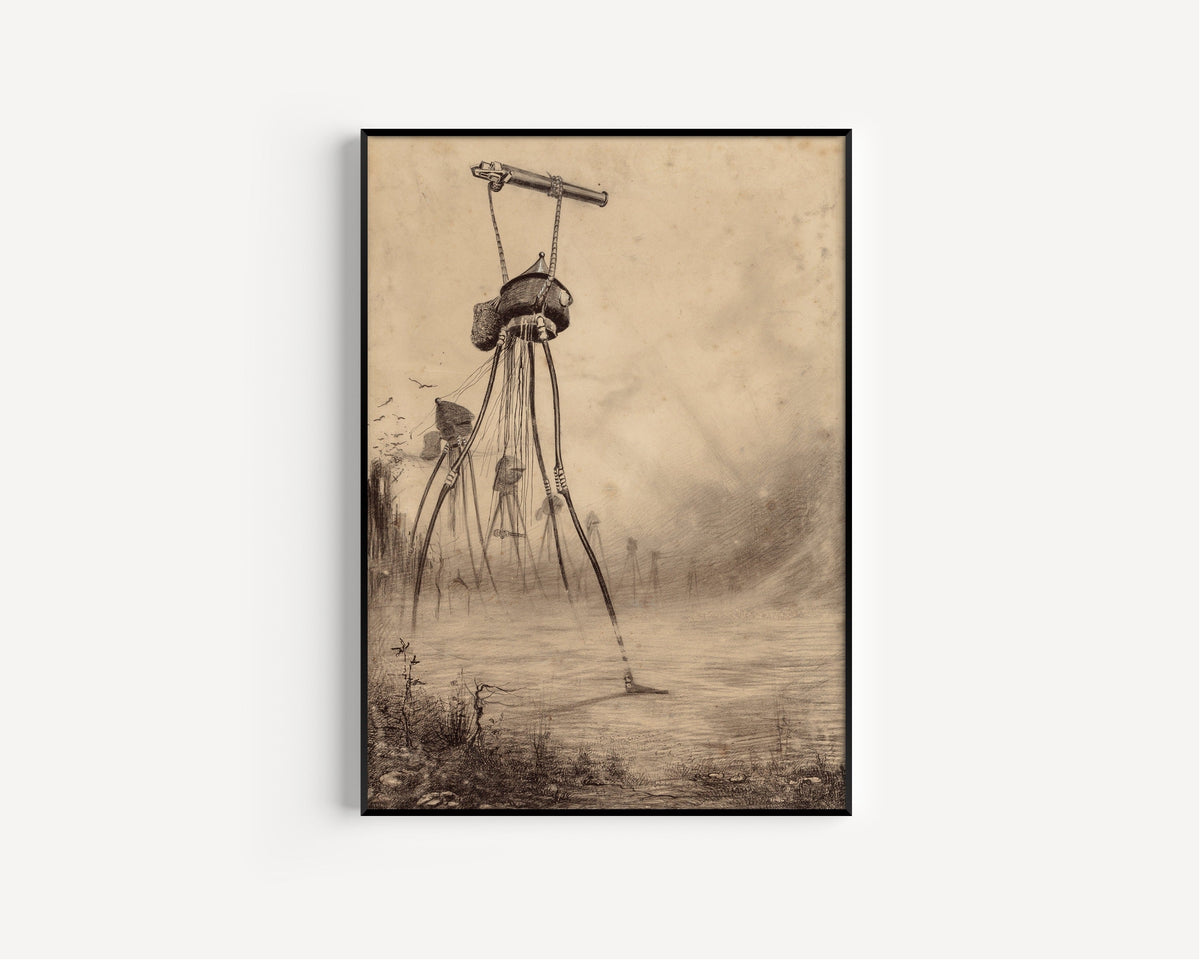 Henrique Alvim Corrêa — Martian Gas Cannon (1906) | Science Fiction Illustration Print - 9ArtPrints