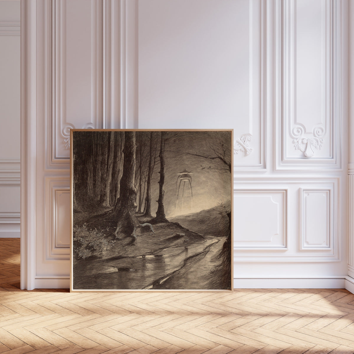 Henrique Alvim Corrêa — Martian in the Forest (1906) | Science Fiction Illustration Print - 9ArtPrints