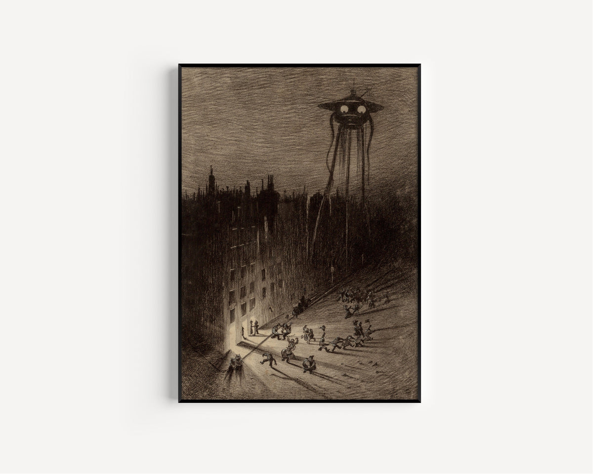 Henrique Alvim Corrêa — Martian Viewing the Crowd (1906) | Science Fiction Illustration Print - 9ArtPrints