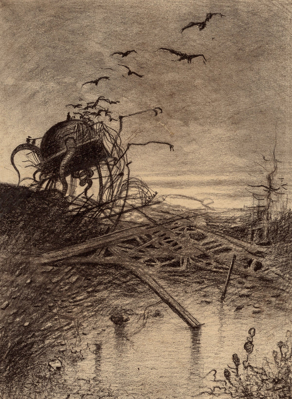 Henrique Alvim Corrêa — Wrecked Martian Handler (1906) | Science Fiction Illustration Print