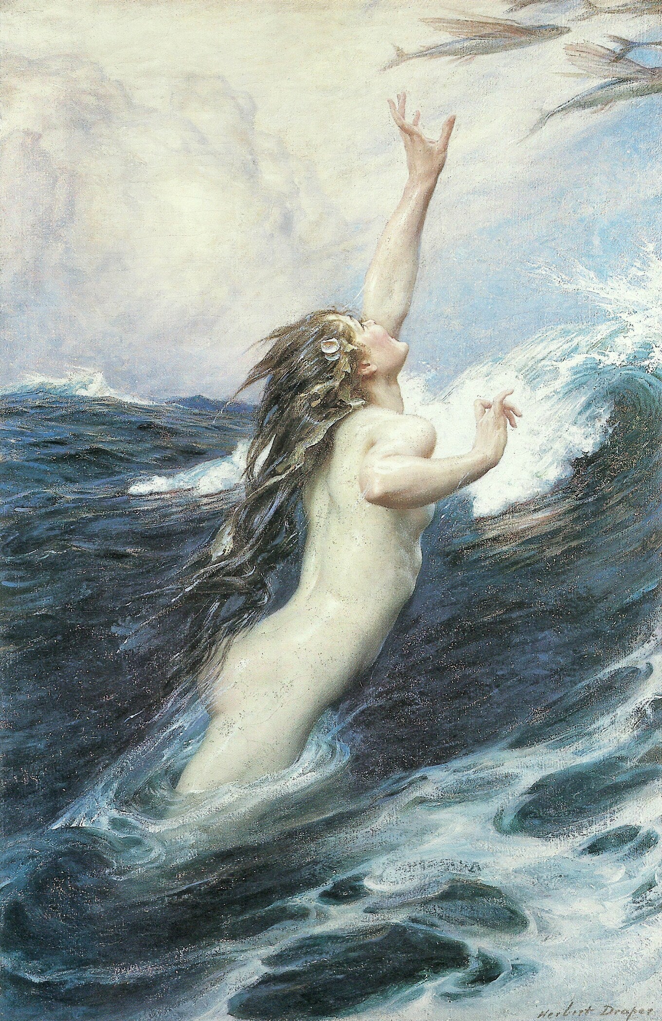 Herbert James Draper — Flying Fish | Fine Art Print - 9ArtPrints