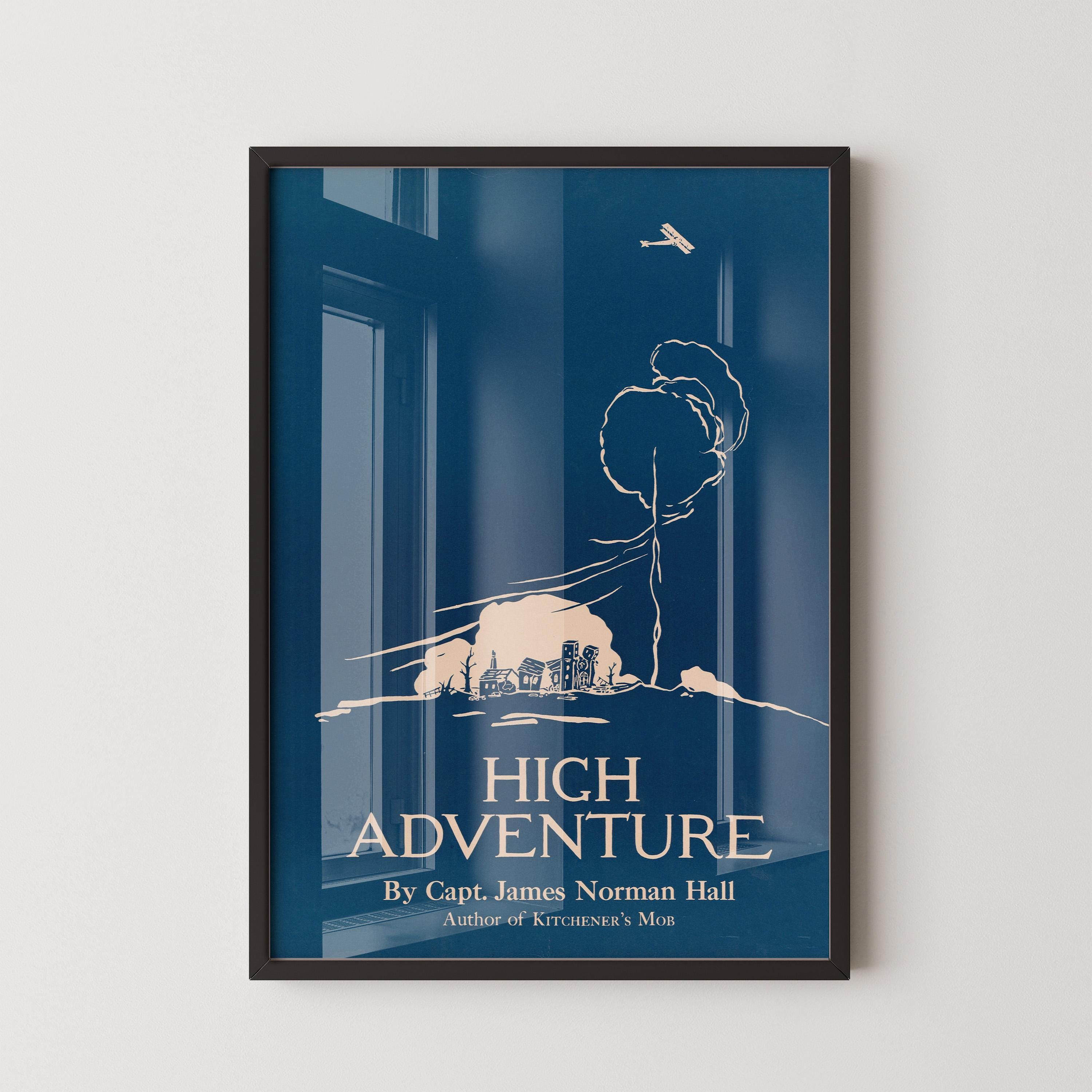 High Adventure | PREMIUM GICLÉE PRINT | Striking Minimalist Vintage Book Cover in Blue | Edward Penfield Artwork | Available handframed - 9ArtPrints