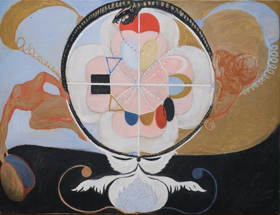 Hilma af Klint — Evolution, No. 13, Group VI | Fine Art Print shown to scale on a wall above a sofa