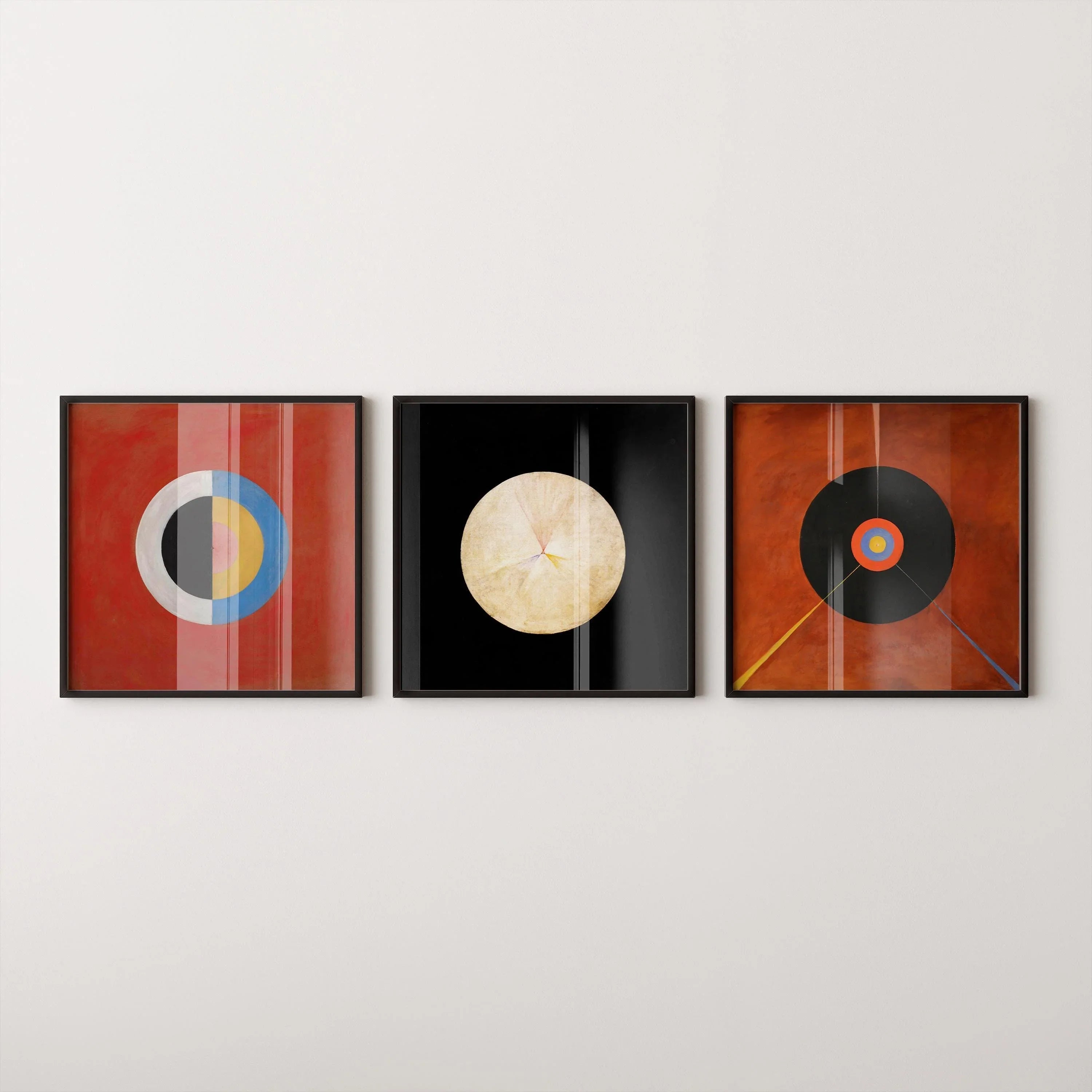 Hilma Af Klint STATEMENT TRIO Art| Abstract Vintage Art available framed 1x1 - 9ArtPrints