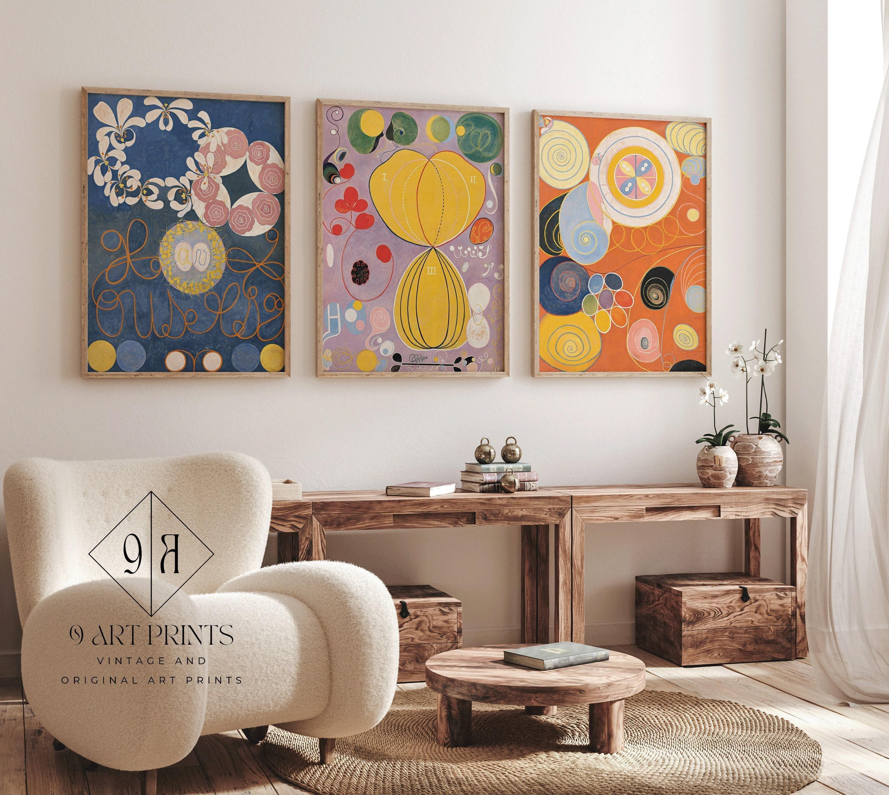 Hilma Af Klint STATEMENT TRIO | Vintage Abstract Art (Available Frame or unframed) - 9ArtPrints