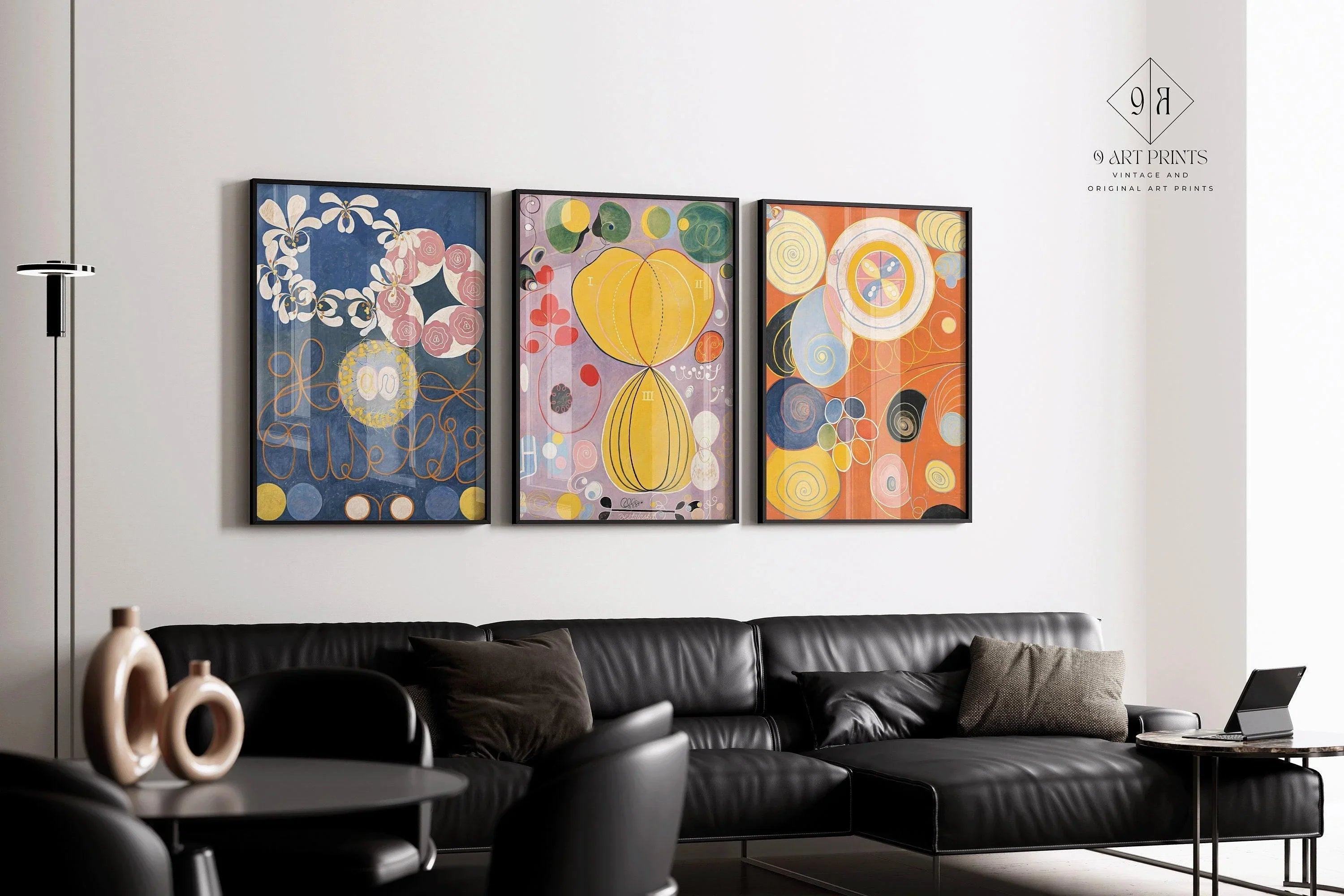 Hilma Af Klint STATEMENT TRIO | Vintage Abstract Art (Available Frame or unframed) - 9ArtPrints