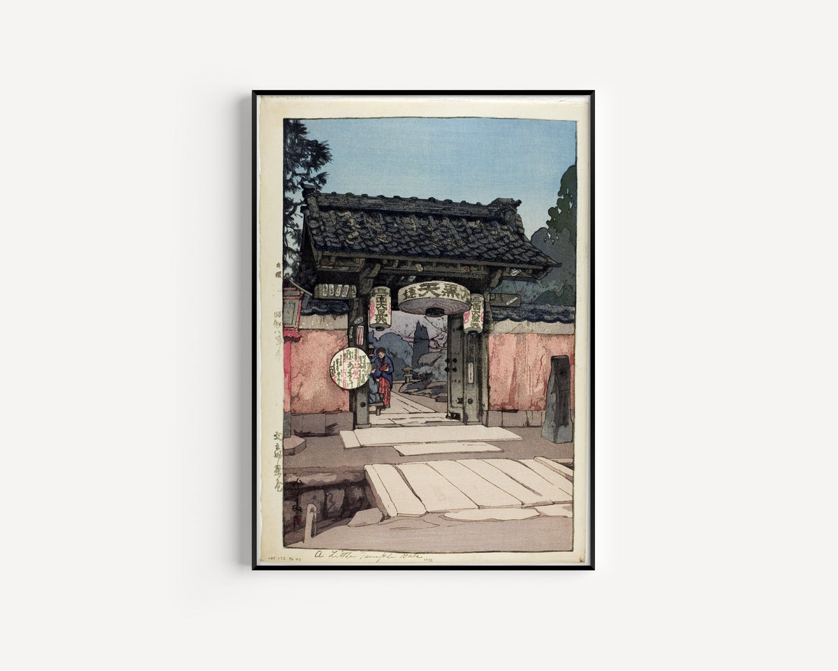 Hiroshi Yoshida — A Little Temple Gate | Japanese Woodblock Print (Shin Hanga) - 9ArtPrints