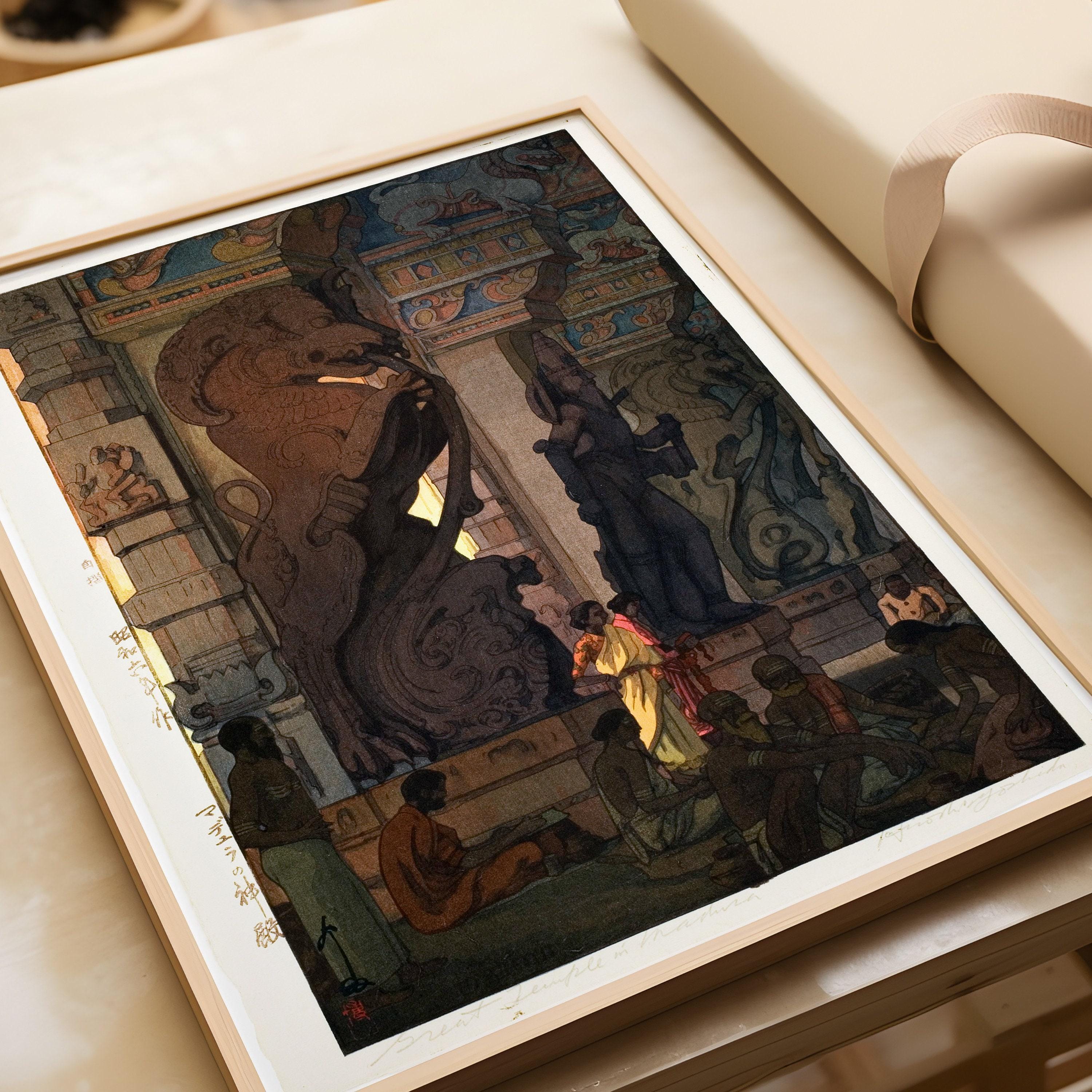 Hiroshi Yoshida ‚Äì Great Temple at Madurai | PRINT | Our Customer Favourite Vintage Japanese Woodblock Art available handframed - 9ArtPrints