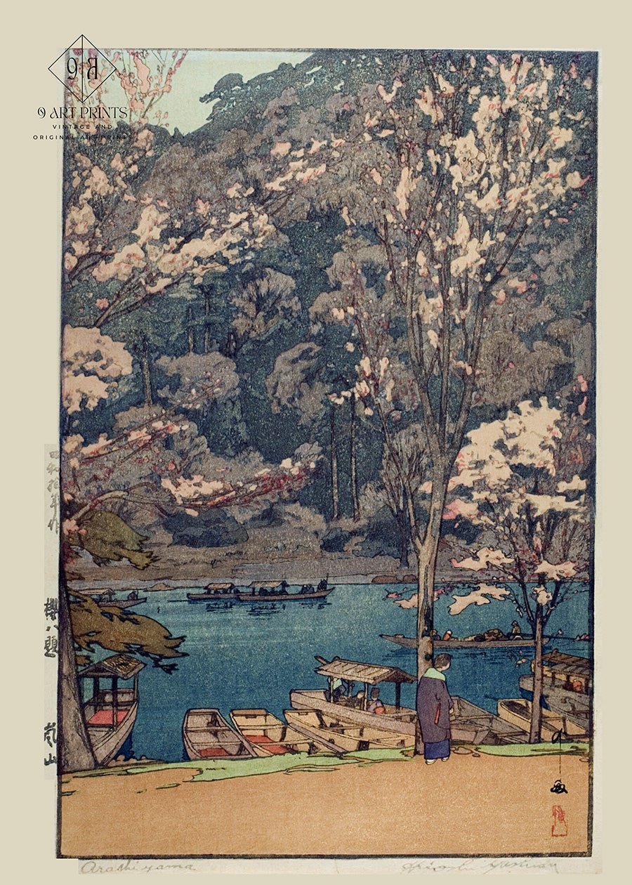 Hiroshi Yoshida Arashiyama Lake Giclee Print: Vintage Japanese Woodblock Art - 9ArtPrints