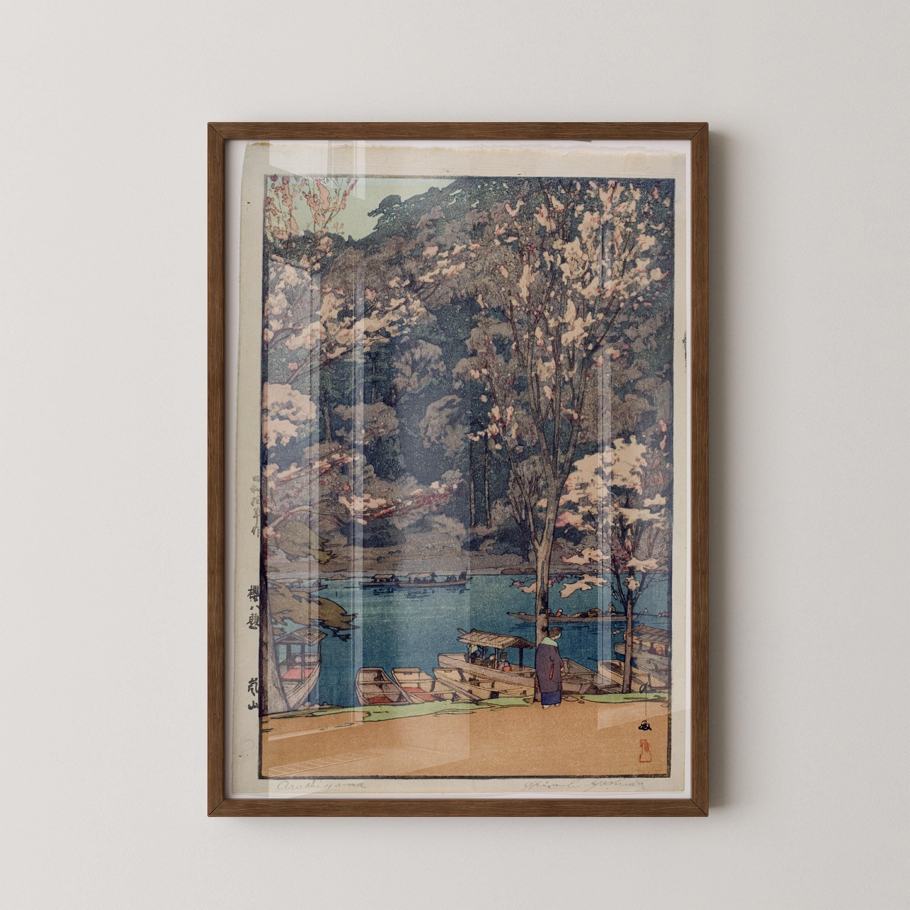 Hiroshi Yoshida Arashiyama Lake Giclee Print: Vintage Japanese Woodblock Art - 9ArtPrints