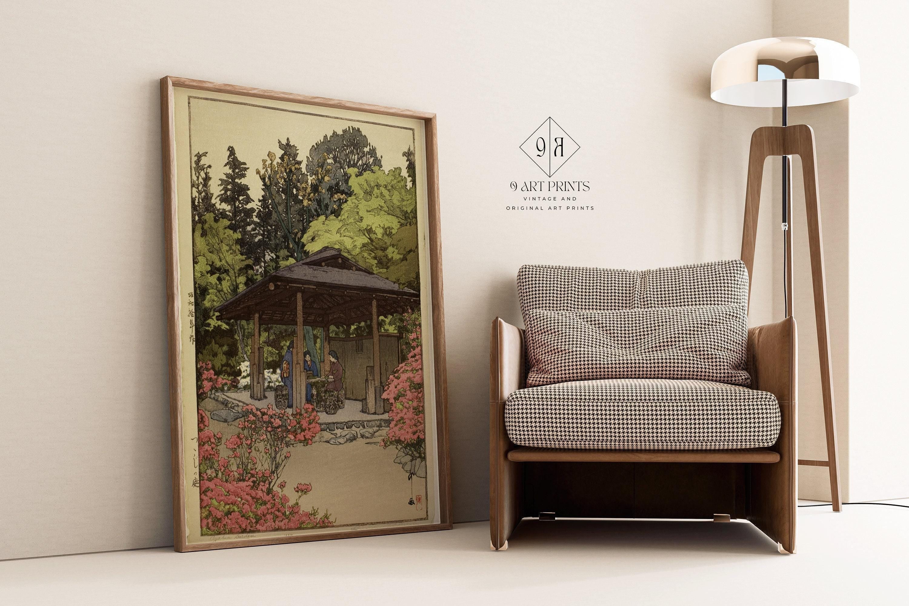Hiroshi Yoshida Azalea Garden Giclee Print: Japanese Woodblock Art - 9ArtPrints