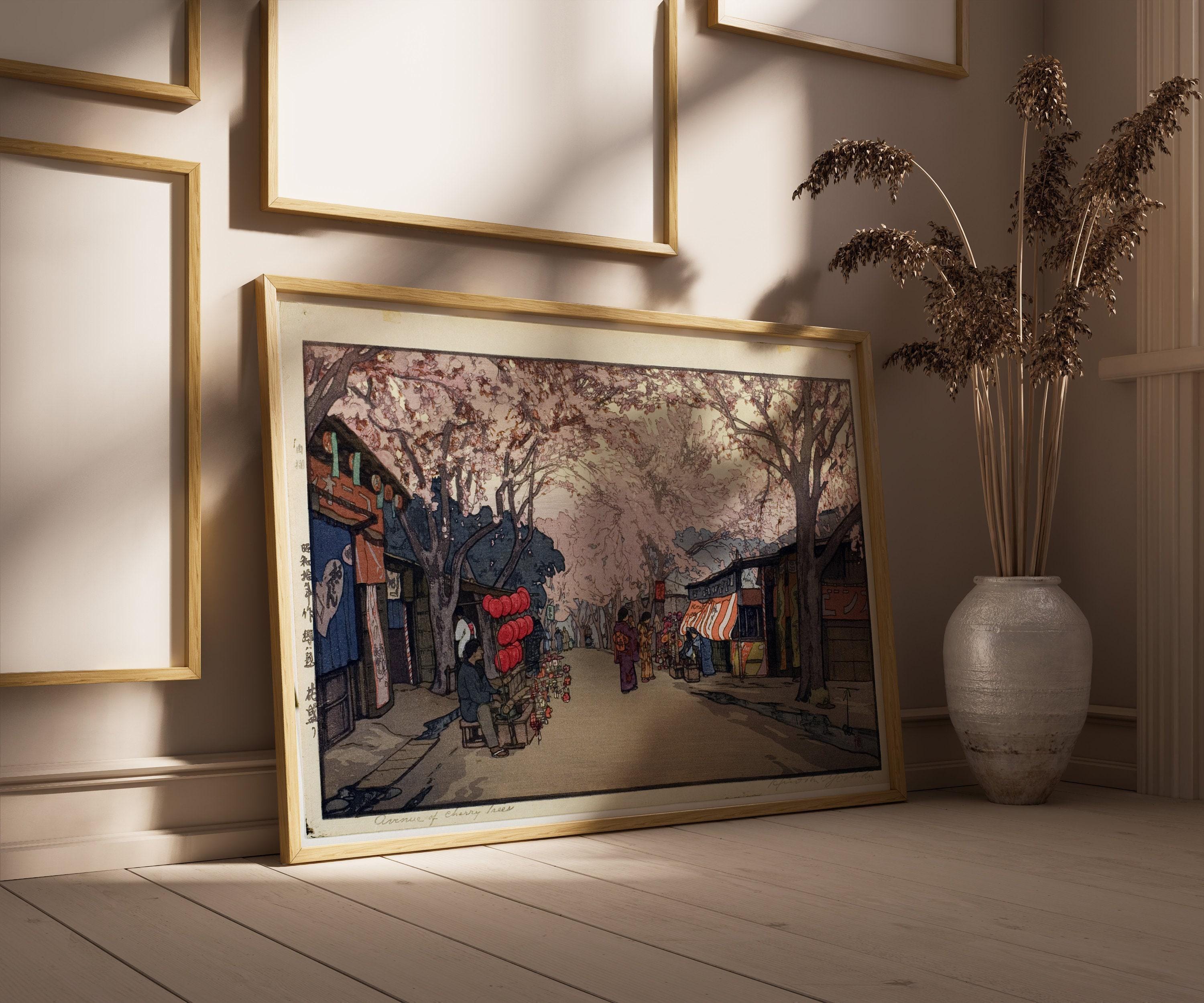 Hiroshi Yoshida Cherry Tree Print: Japanese Woodblock Art, Giclee on Hahnemuhle Paper - 9ArtPrints