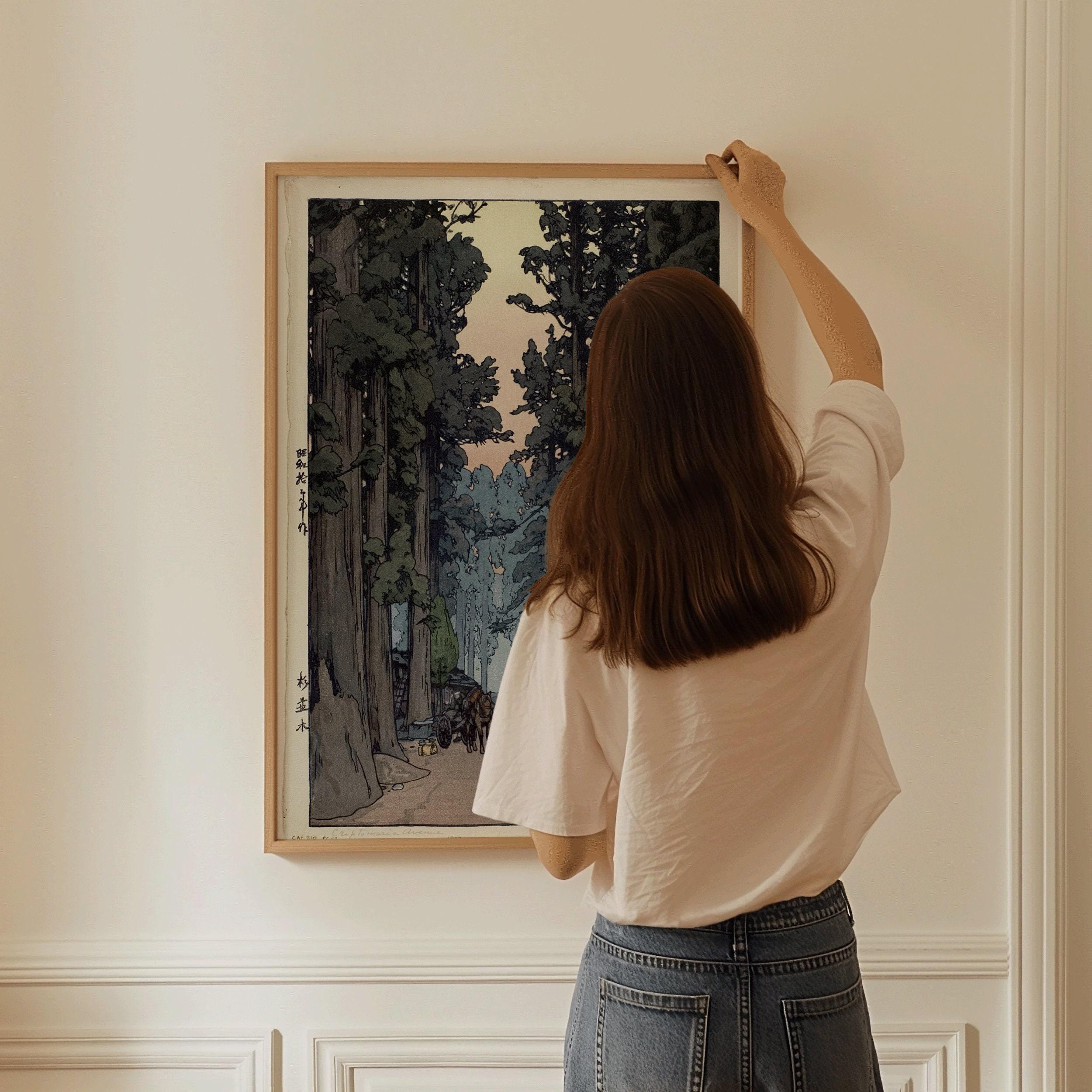 Hiroshi Yoshida Cryptomeria Avenue Giclee Print: Japanese Woodblock Art - 9ArtPrints