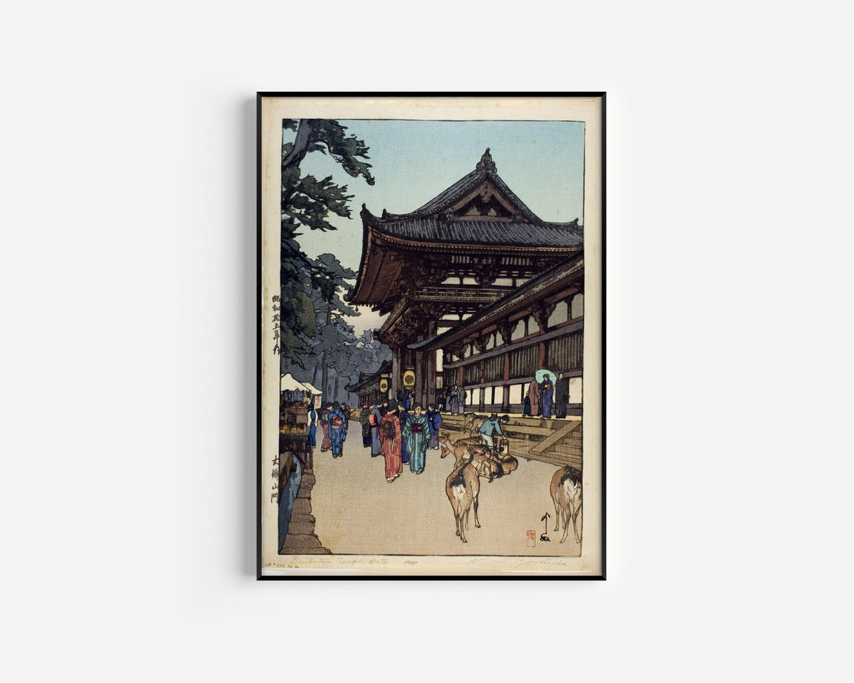 Hiroshi Yoshida — Daibutsu Temple Gate | Japanese Woodblock Print (Shin Hanga) - 9ArtPrints