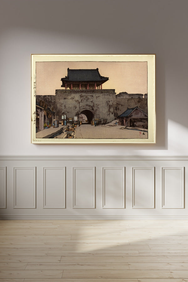Hiroshi Yoshida — Dainan Gate, Mukden | Japanese Woodblock Print (Shin Hanga)