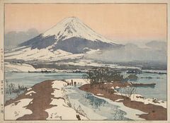Hiroshi Yoshida — Fuji from Lake Kawaguchi | Japanese Woodblock Print (Shin Hanga)