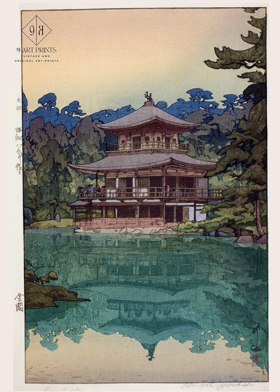 Hiroshi Yoshida - Golden Pavilion Japanese Woodblock Art Giclee Print - 9ArtPrints