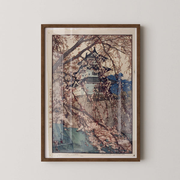 Hiroshi Yoshida — Hirasaki Castle | Japanese Woodblock Print (Shin Hanga)