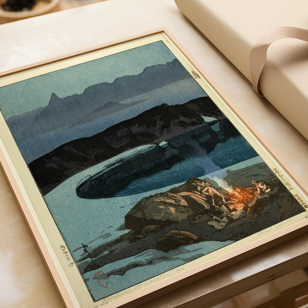 Hiroshi Yoshida | Camping at Washibadake | Japanese Woodblock Print (Shin Hanga)
