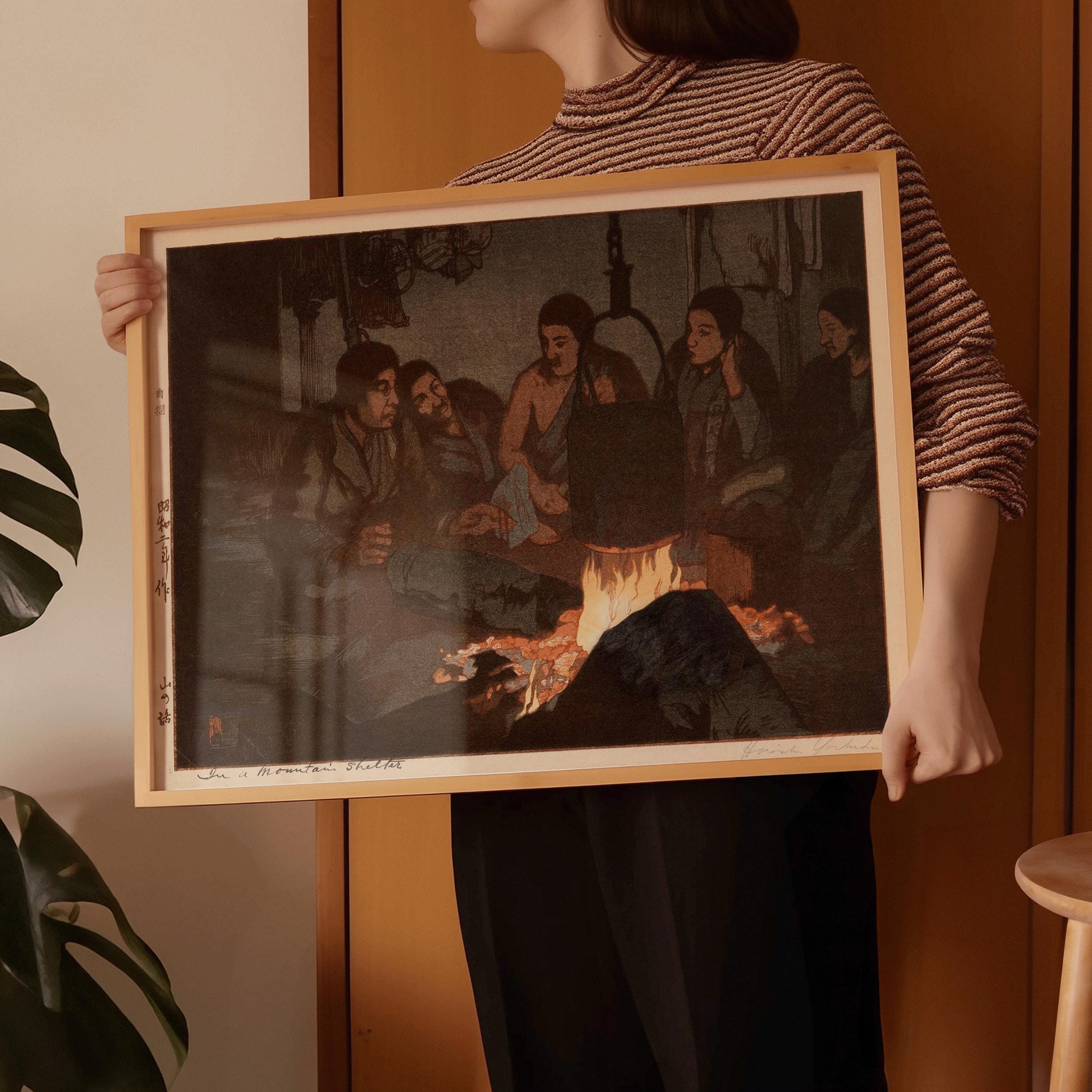 Hiroshi Yoshida Japanese Woodblock Print: Mountain Shelter Giclée Art - 9ArtPrints