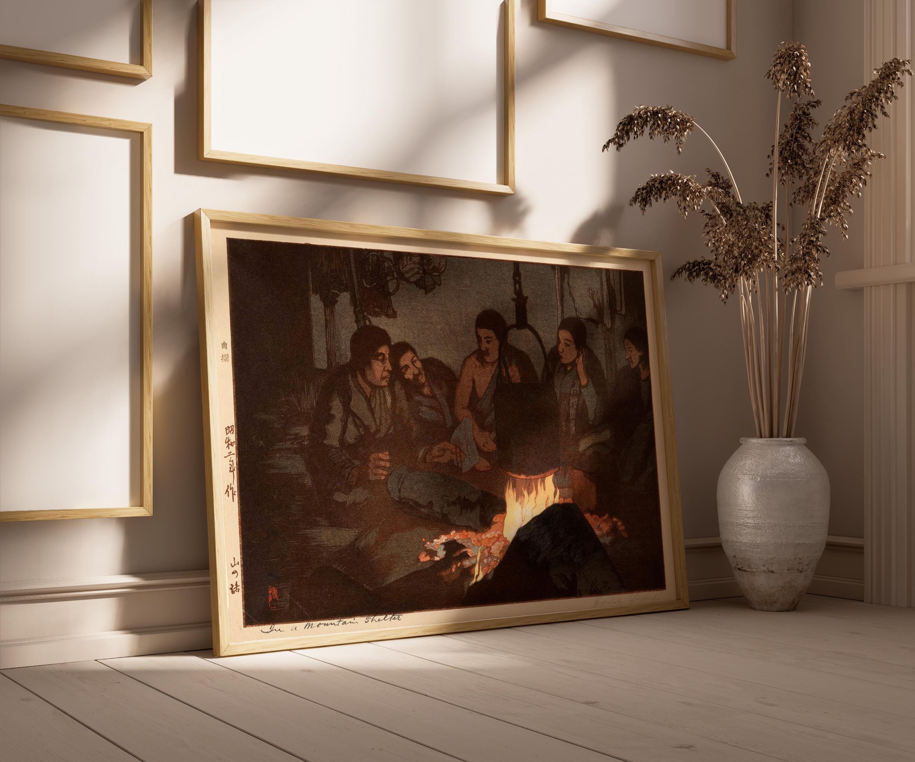 Hiroshi Yoshida Japanese Woodblock Print: Mountain Shelter Giclée Art - 9ArtPrints