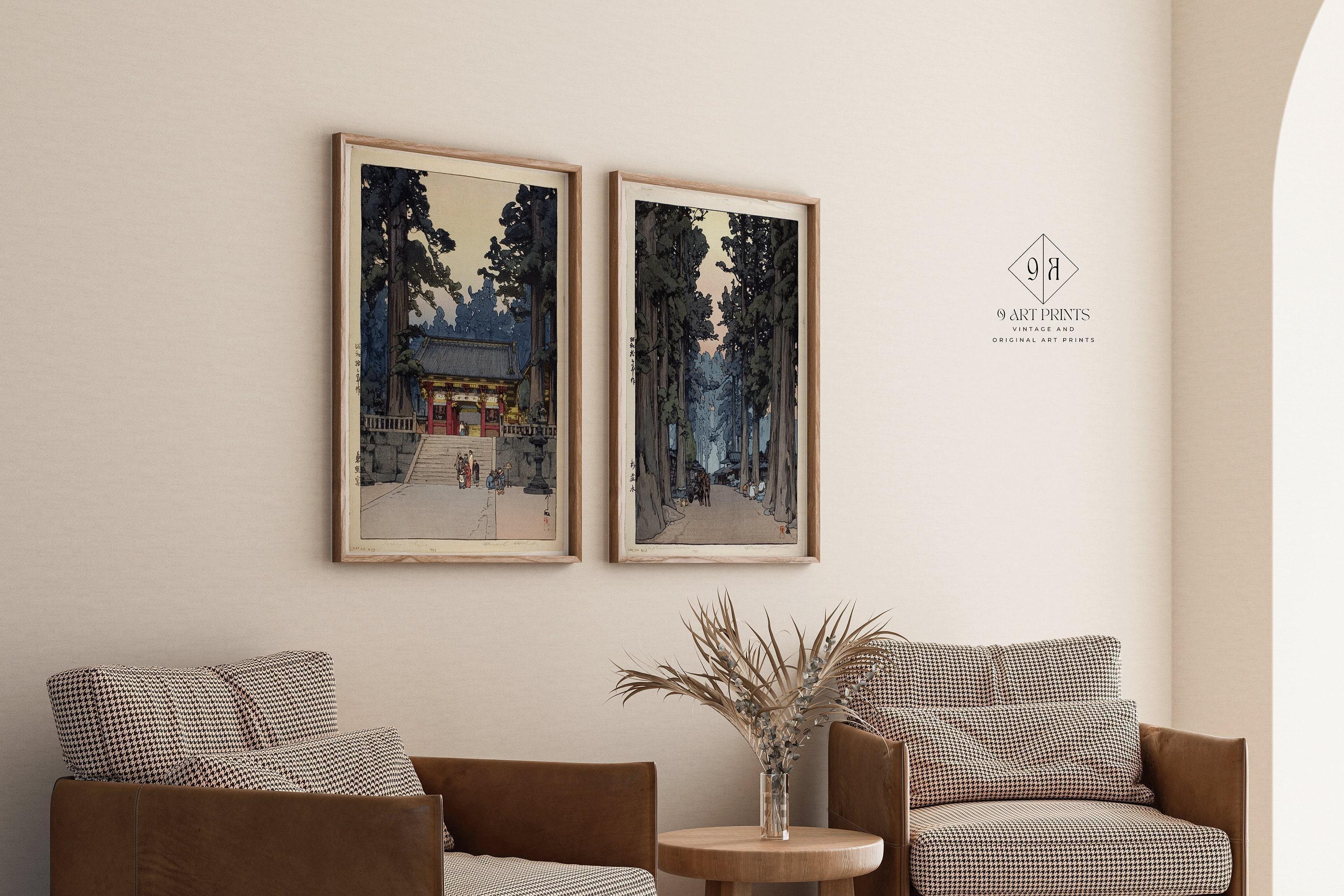 Hiroshi Yoshida Japanese Woodblock Print Set: Toshogu Shrine & Cryptomeria Avenue - 9ArtPrints