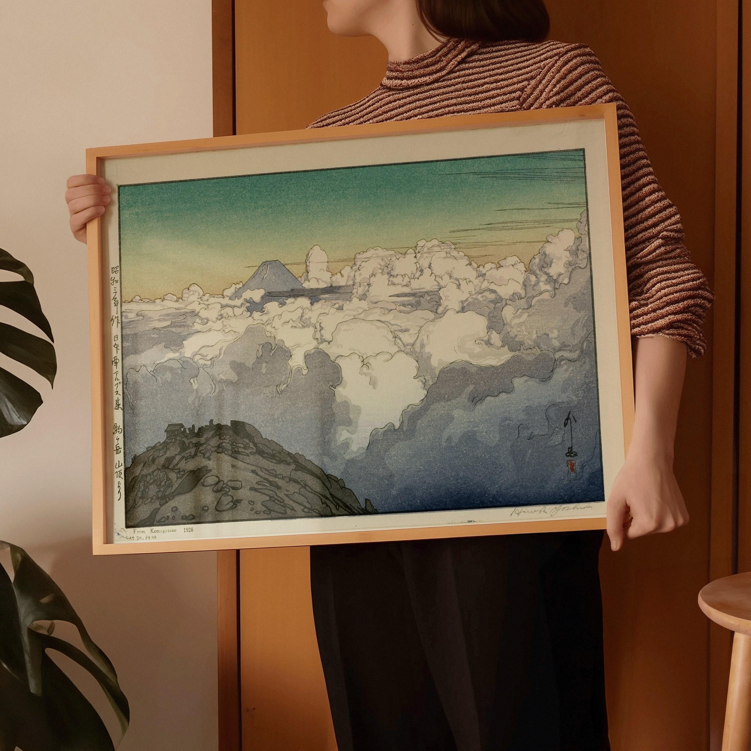 Hiroshi Yoshida Komagatake Mountain Giclee Print: Vintage Japanese Woodblock Art - 9ArtPrints