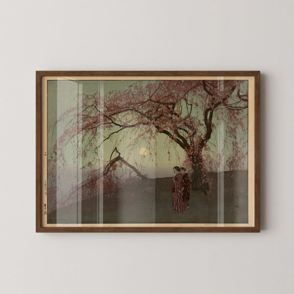 Hiroshi Yoshida — Kumoi Cherry Trees Giclee | Japanese Woodblock Print (Shin Hanga)