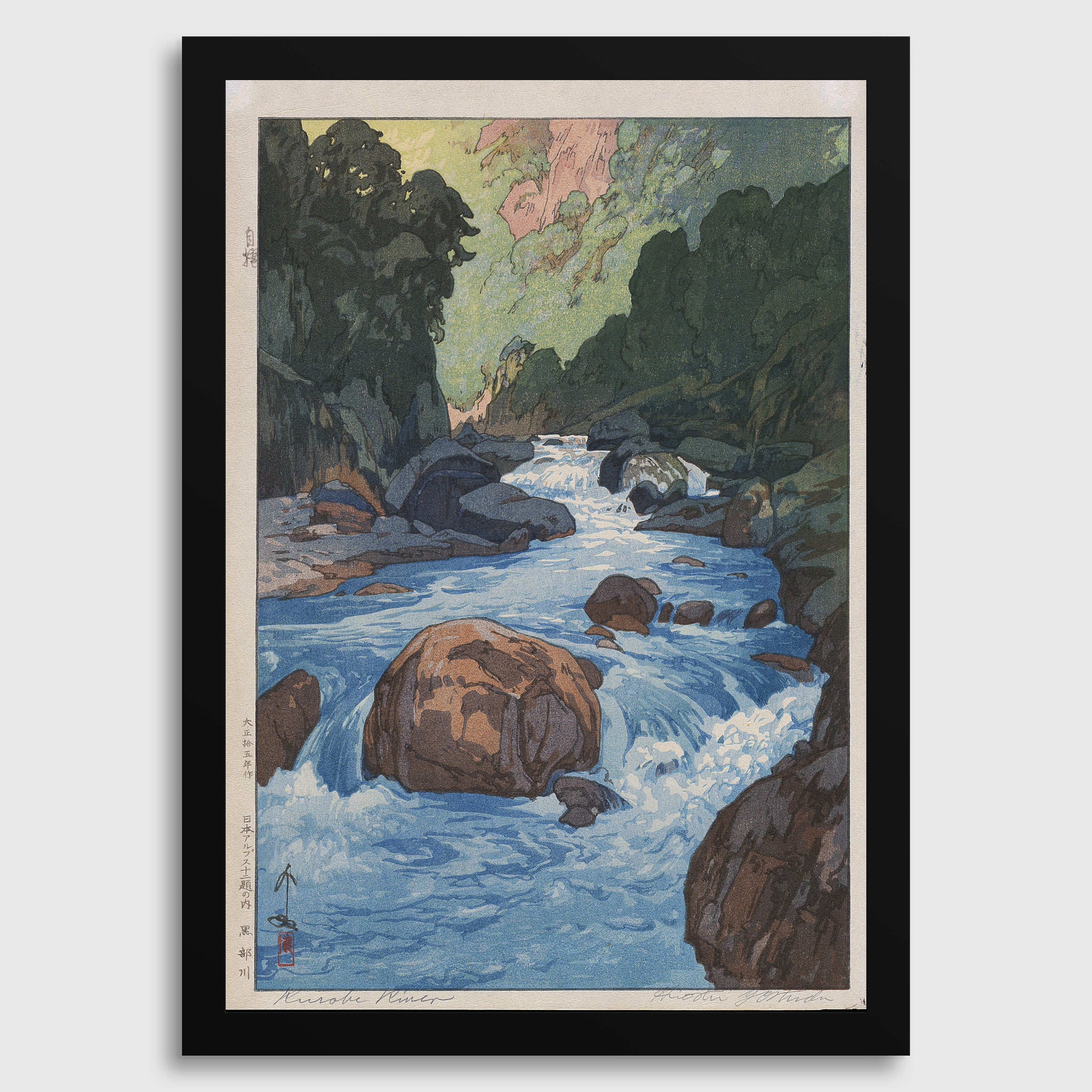 Hiroshi Yoshida Kurobe River Giclée Print: Vintage Japanese Woodblock Art - 9ArtPrints
