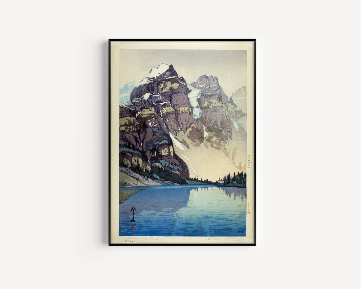 Hiroshi Yoshida Moraine Lake Giclee Print: Vintage Japanese Woodblock Art - 9ArtPrints
