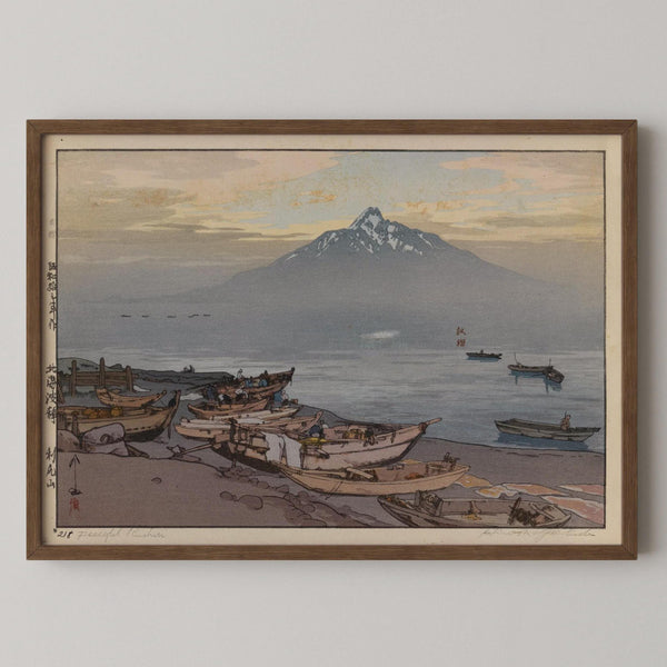 Hiroshi Yoshida — Peaceful Rishiri Japanese Woodblock | Japanese Woodblock Print (Shin Hanga)