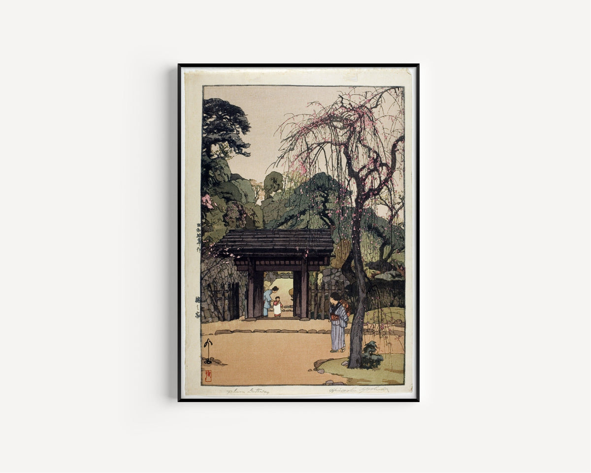 Hiroshi Yoshida — Plum Gateway | Japanese Woodblock Print (Shin Hanga) - 9ArtPrints